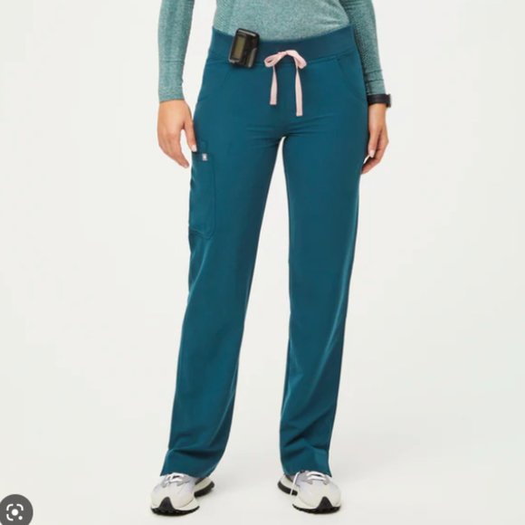 Kate Cargo Scrub Pants, Caribbean Blue SP - Picture 3 of 3